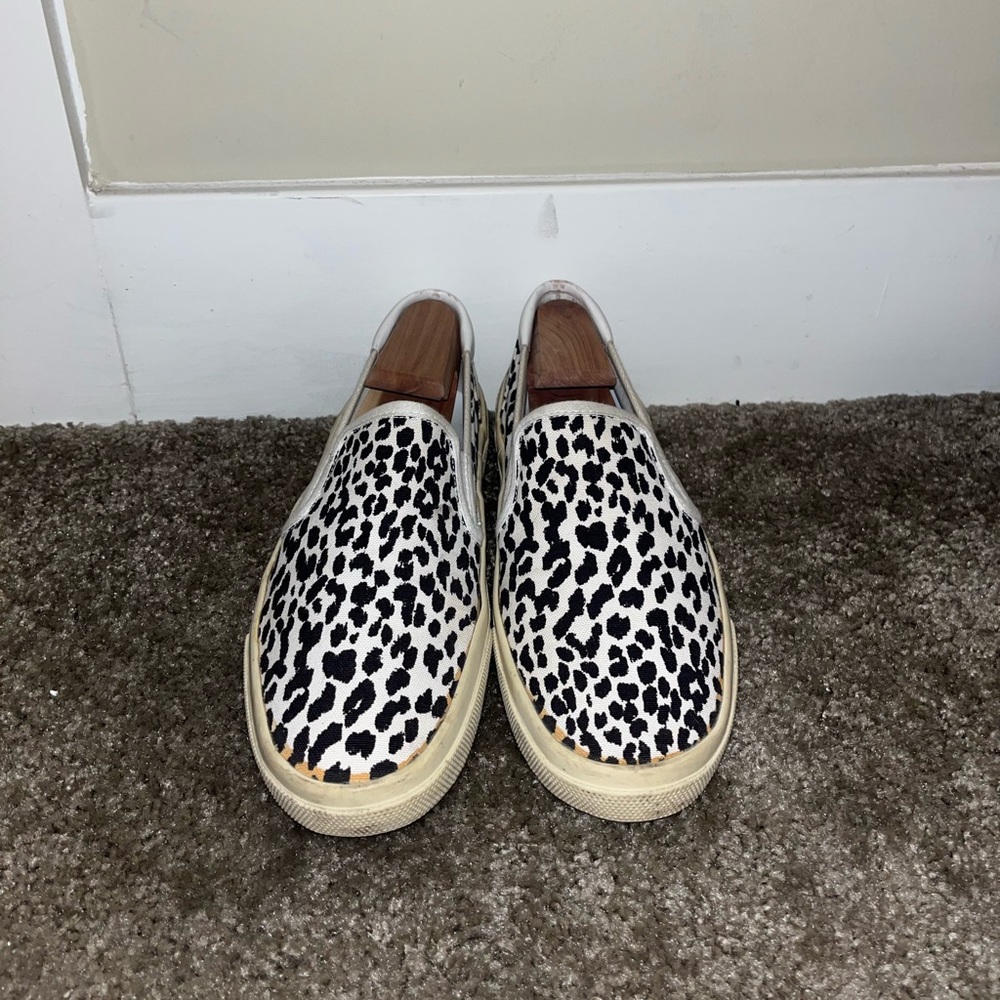 SAINT LAURENT
Black & White Venice Slip-On Sneakers